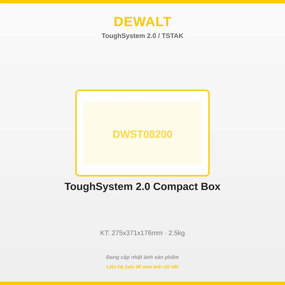 ToughSystem 2.0 Nhỏ Gọn Box DWST08200