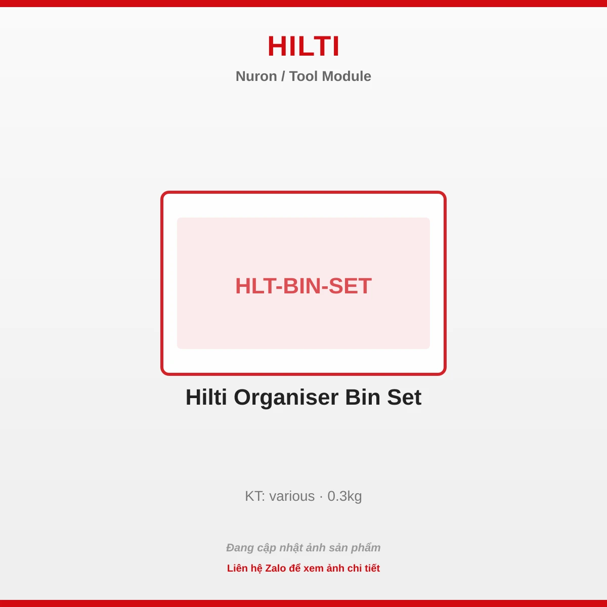 Hilti Organiser Bin Bộ HLT-BIN-SET