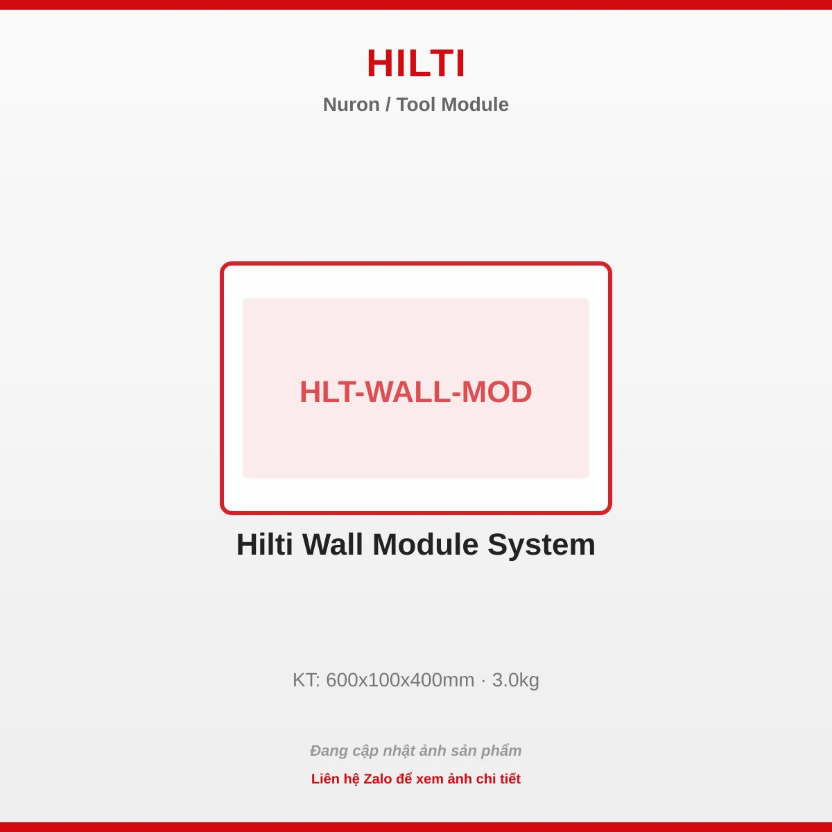 Hilti Wall Module System HLT-WALL-MOD
