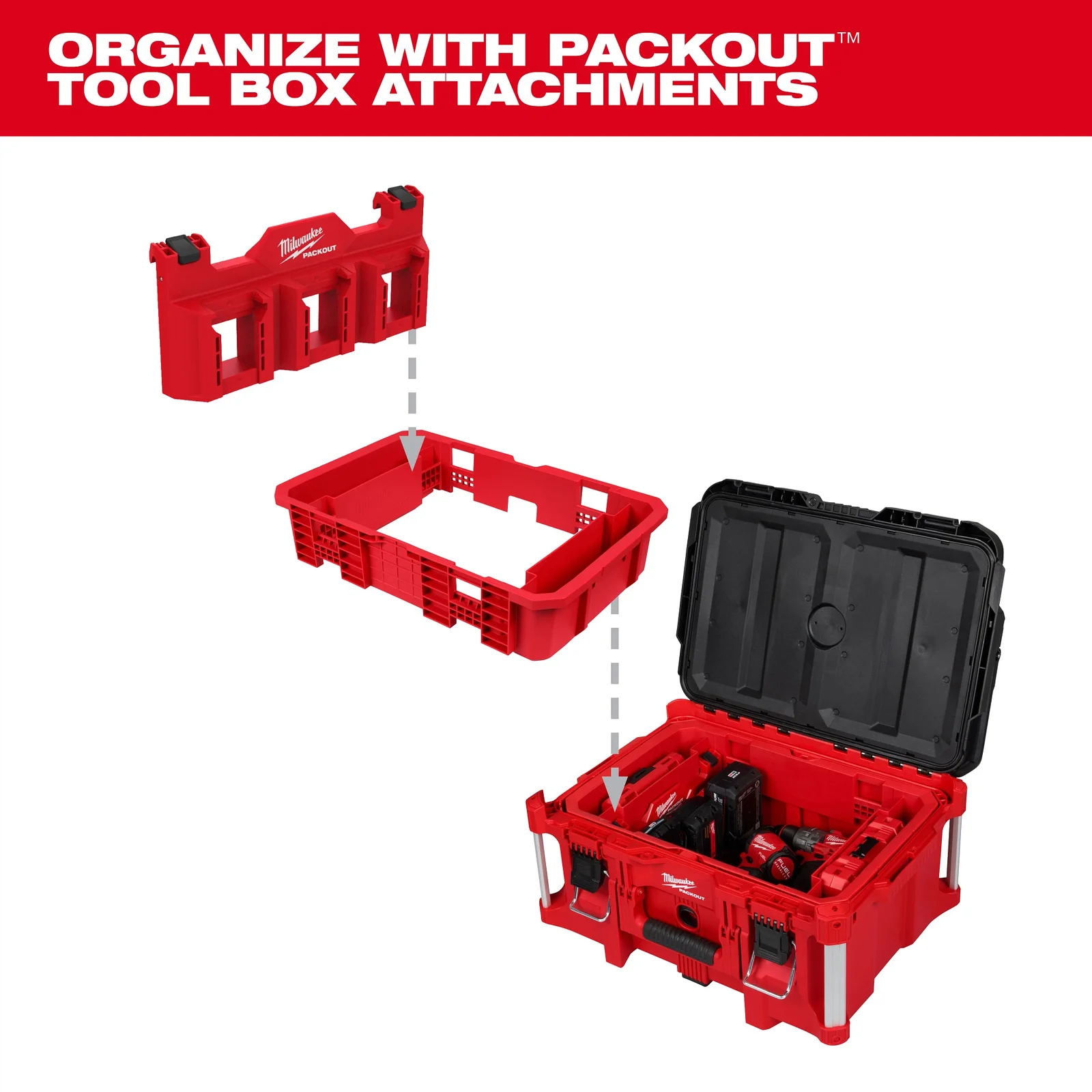 Thùng Đồ Nghề Attachment Ready Tray cho PACKOUT Tool Boxes 48-22-8029