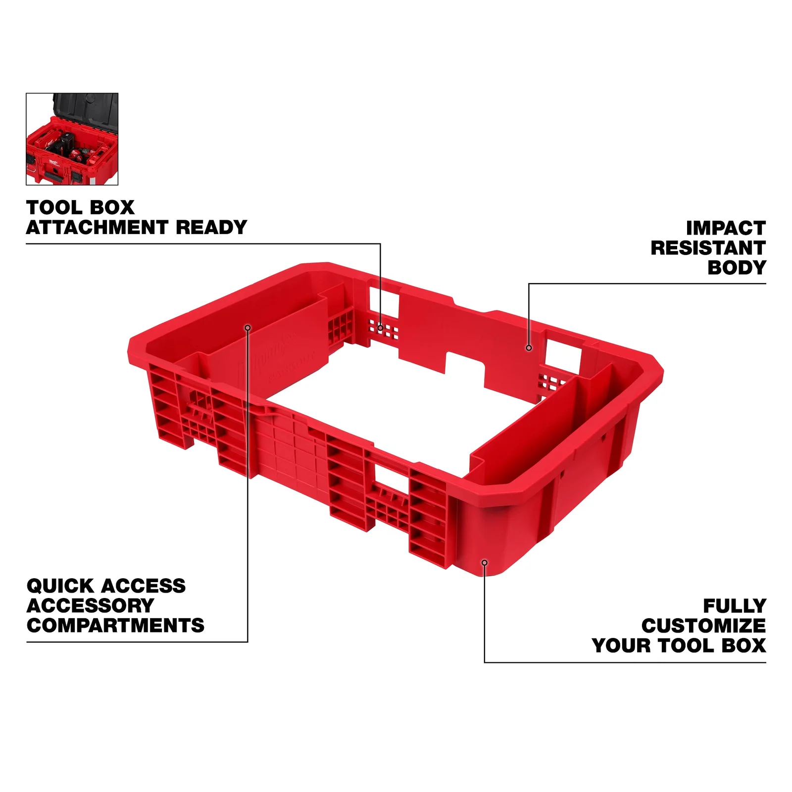 Thùng Đồ Nghề Attachment Ready Tray cho PACKOUT Tool Boxes 48-22-8029
