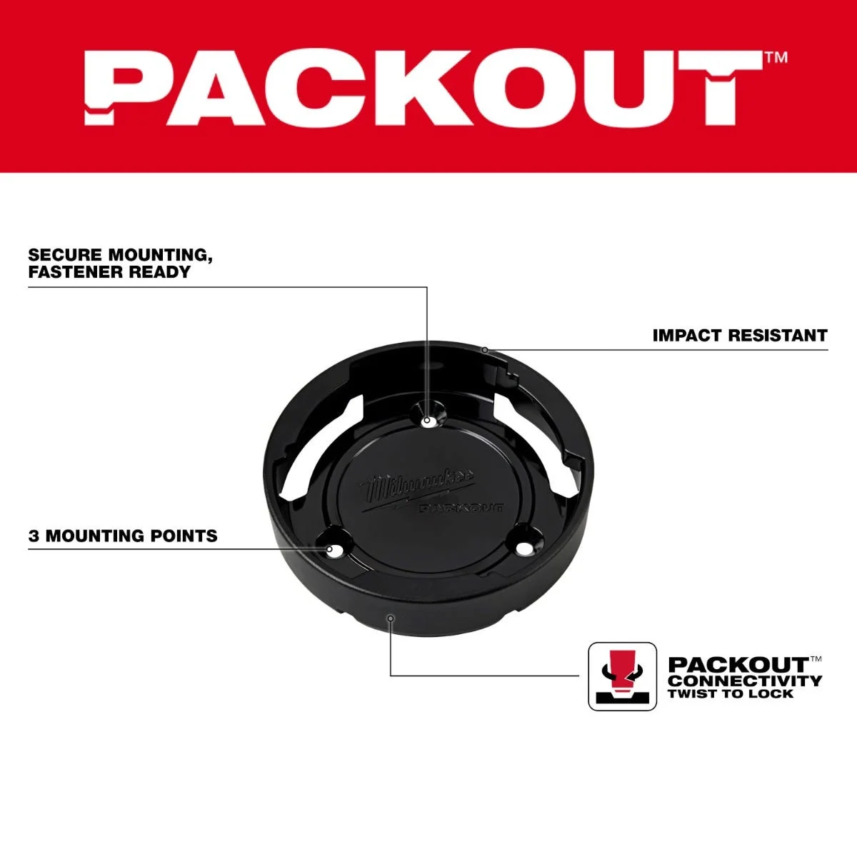 PACKOUT Twist to Lock Mount, 3-Pack 48-22-8399