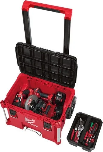 Milwaukee 3-Piece PACKOUT Rolling Thùng Đồ Nghề + Large Thùng Đồ Nghề + Small Thùng Đồ Nghề Set 48-22-8427-48-22-8425-48-22-8424