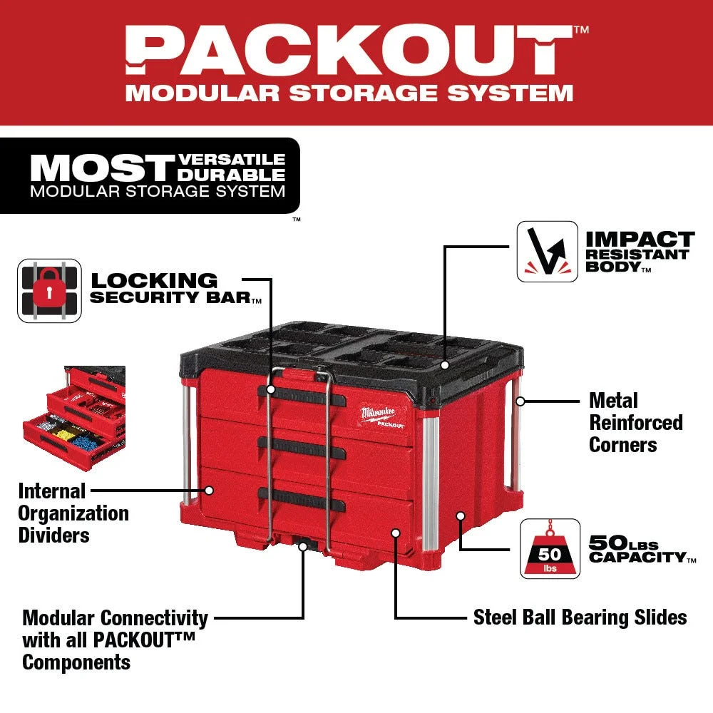 PACKOUT 3-Ngăn Kéo Thùng Đồ Nghề 48-22-8443
