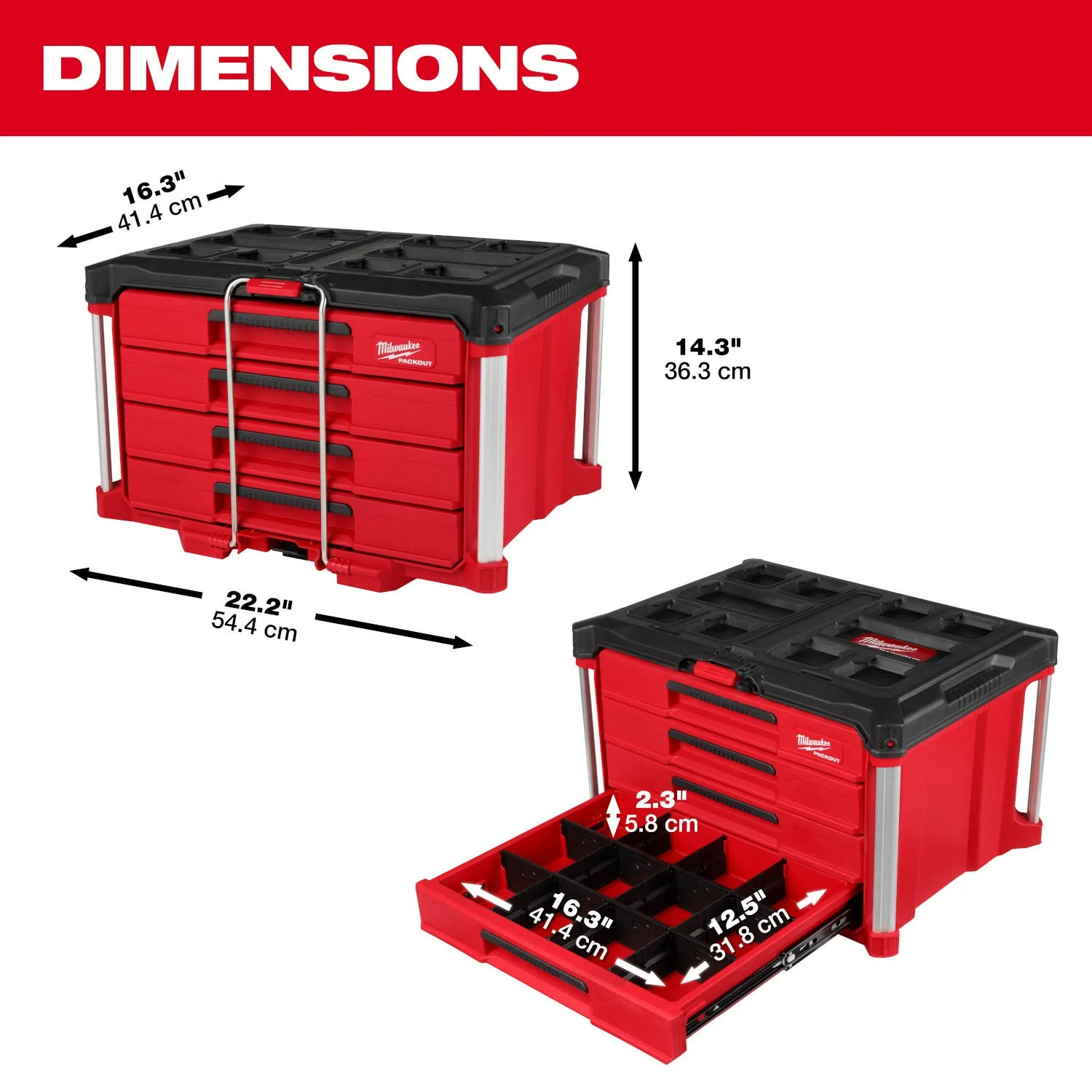 PACKOUT 4-Ngăn Kéo Thùng Đồ Nghề 48-22-8444