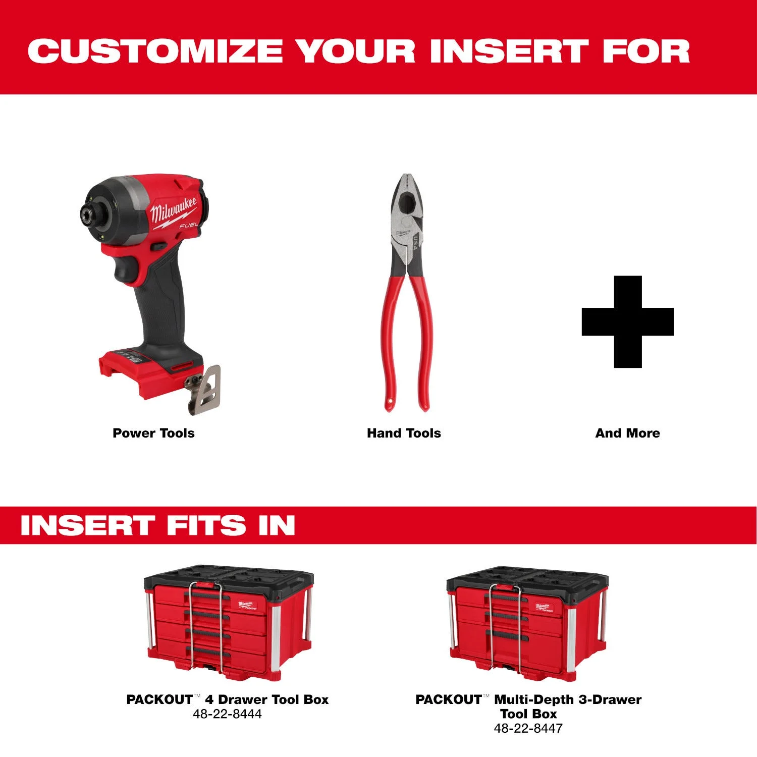 Mỏng Customizable Khay Mút Xốp cho PACKOUT Ngăn Kéo Tool Boxes 48-22-8453