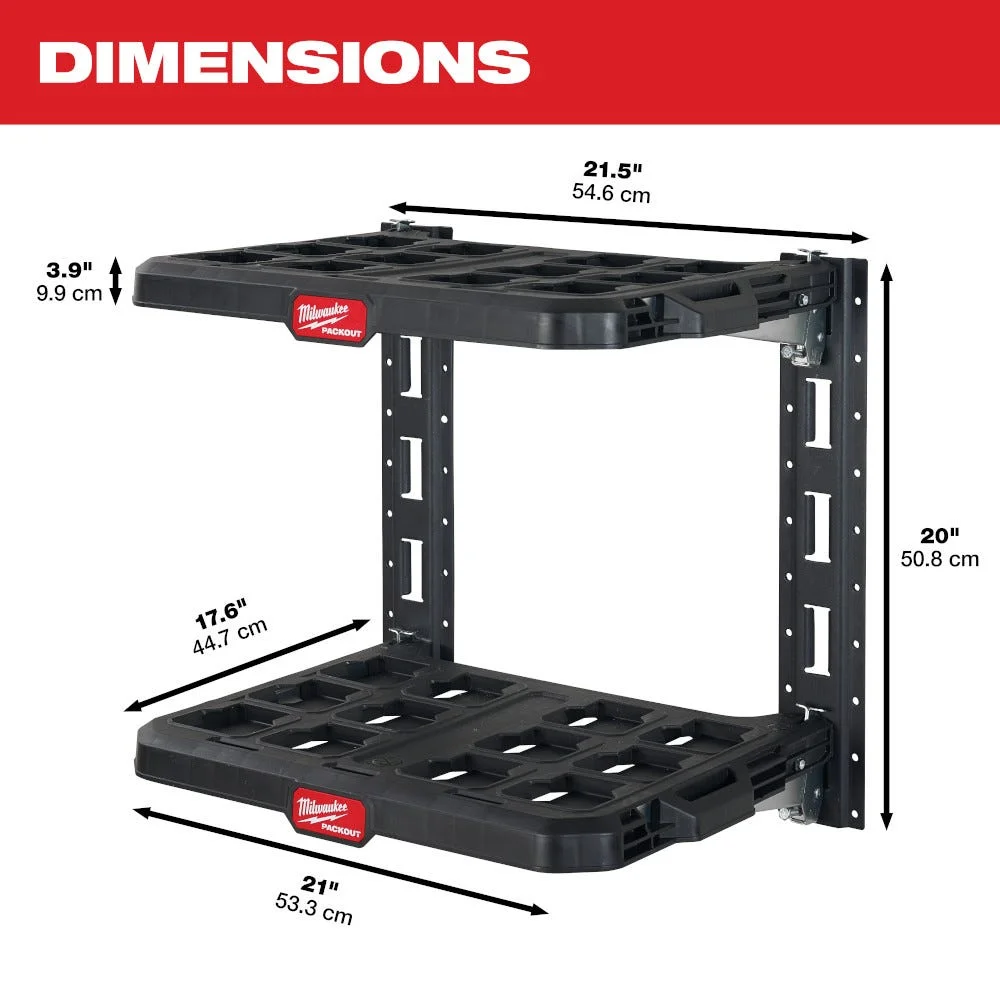 PACKOUT Bộ Giá Đỡ kèm 2 Kệ và E-Tracks 48-22-8480