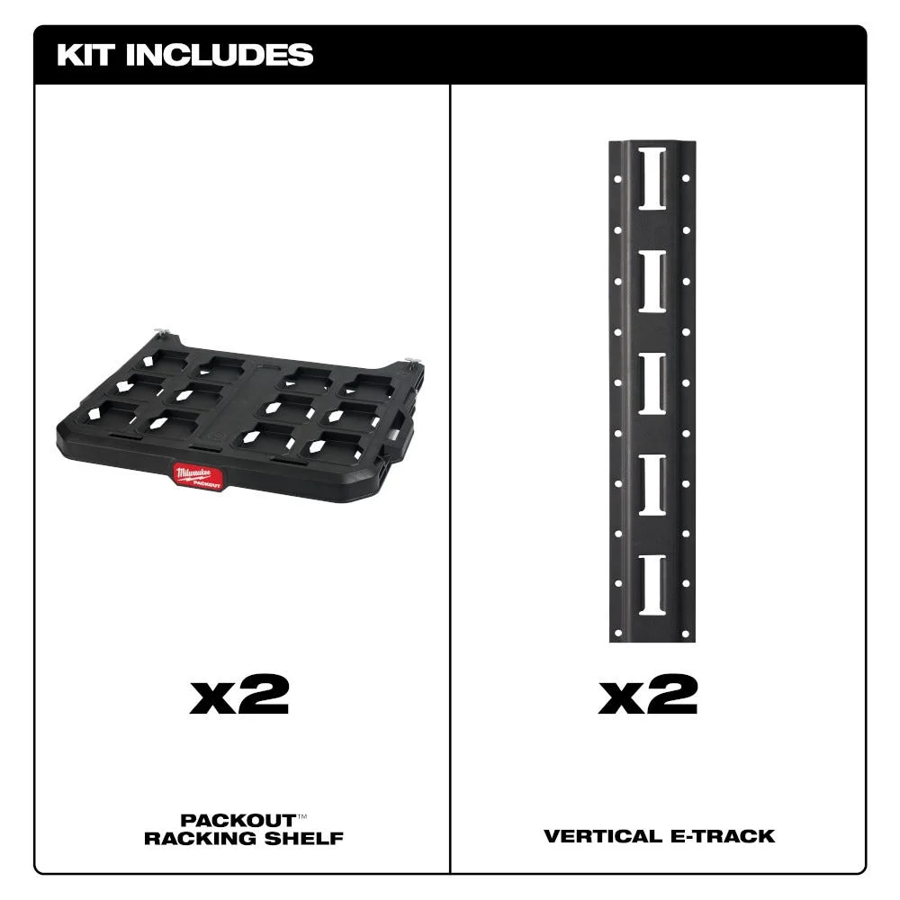 PACKOUT Bộ Giá Đỡ kèm 2 Kệ và E-Tracks 48-22-8480