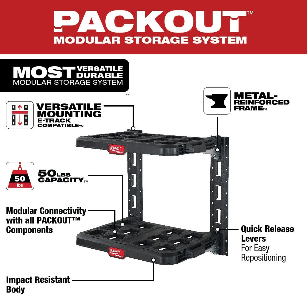 PACKOUT Bộ Giá Đỡ kèm 2 Kệ và E-Tracks 48-22-8480