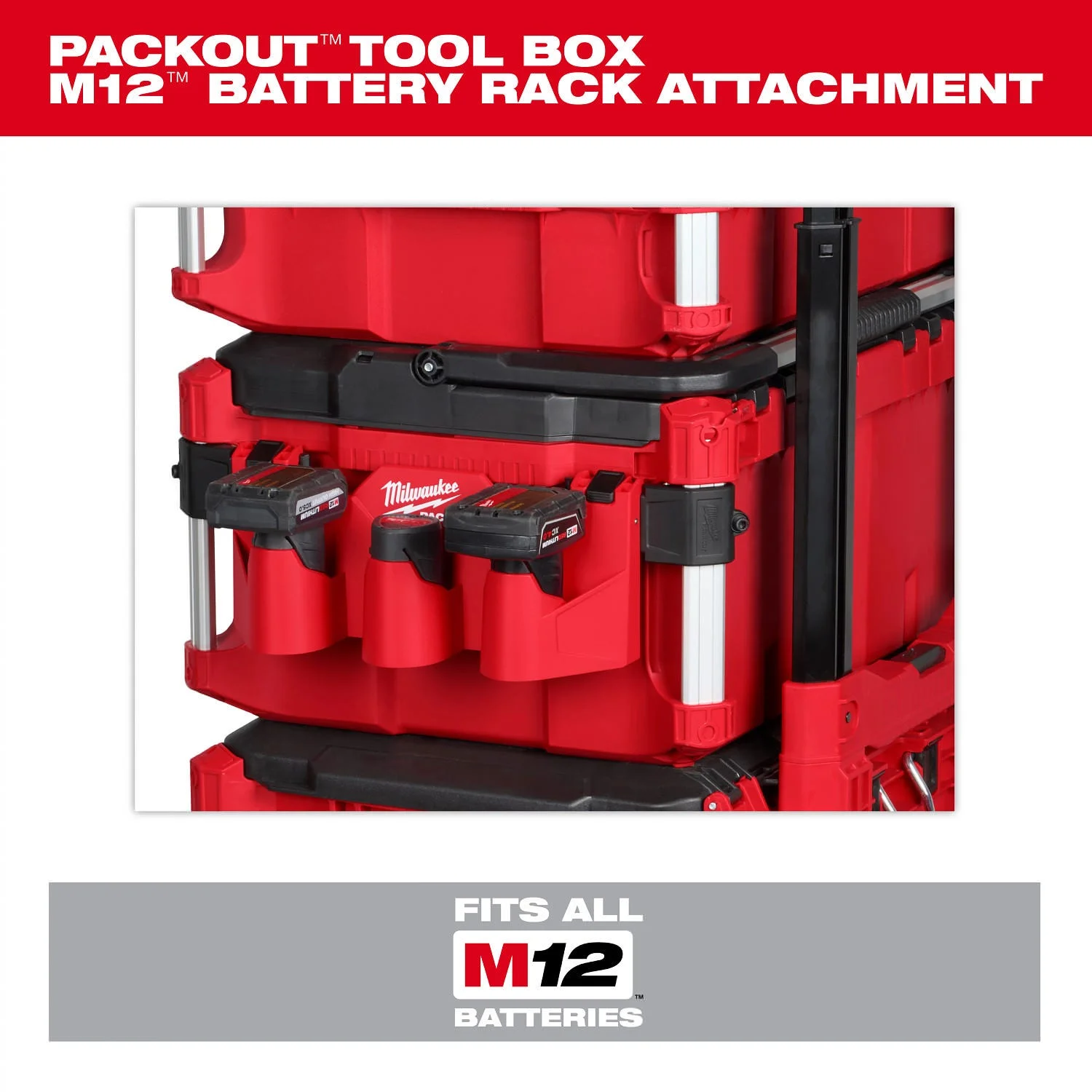 PACKOUT Thùng Đồ Nghề M12 Giá Đỡ Pin Attachment 48-22-8604