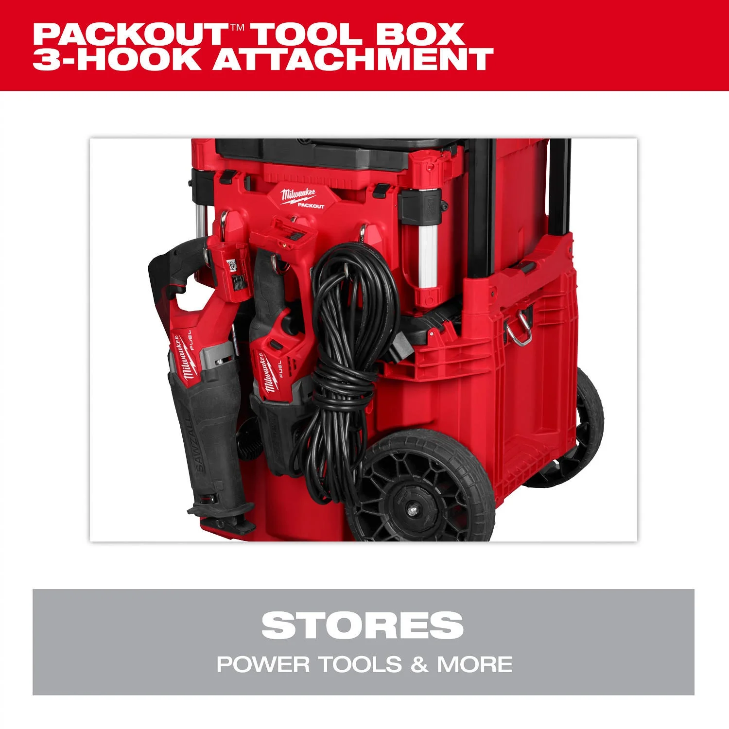PACKOUT Thùng Đồ Nghề 3-Móc Attachment 48-22-8606