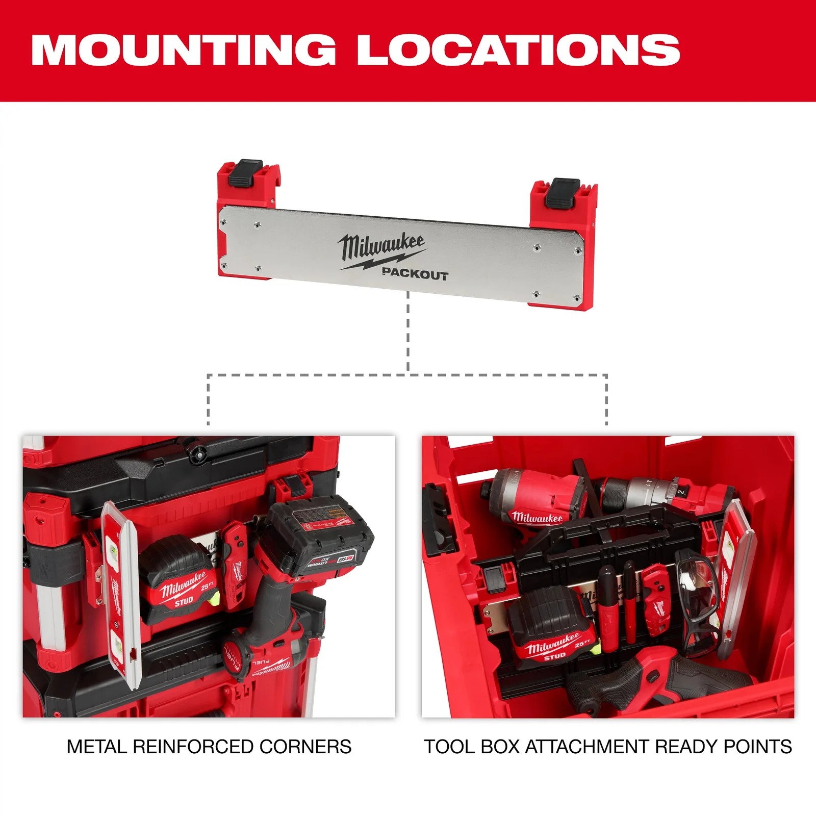 PACKOUT Thùng Đồ Nghề Belt Clip Giá Đỡ Attachment 48-22-8609