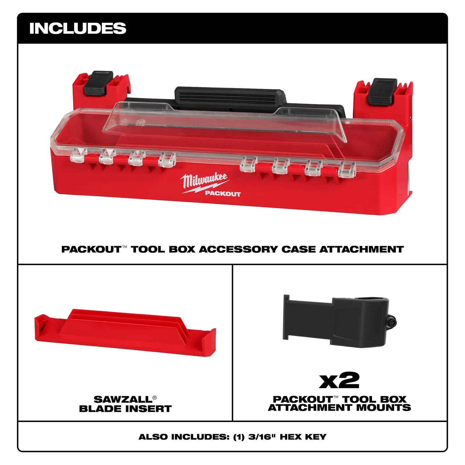 PACKOUT Thùng Đồ Nghề Accessory Case Attachment 48-22-8612