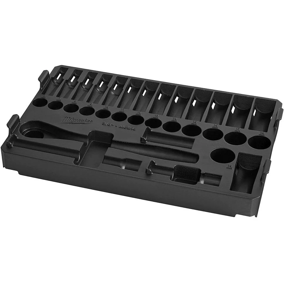 3/8-in. 32pc Ratchet và Socket Set in PACKOUT, Metric Tray 48-22-9482T